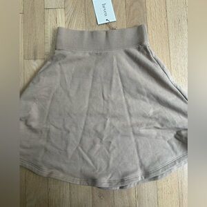 Tan  Skater Mini Skirt Casual